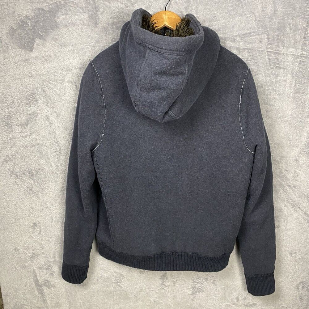 Vintage Y2K Abercrombie & Fitch Fur‎ Lined Zip Hoodie Preppy Women's L - Picture 7 of 12